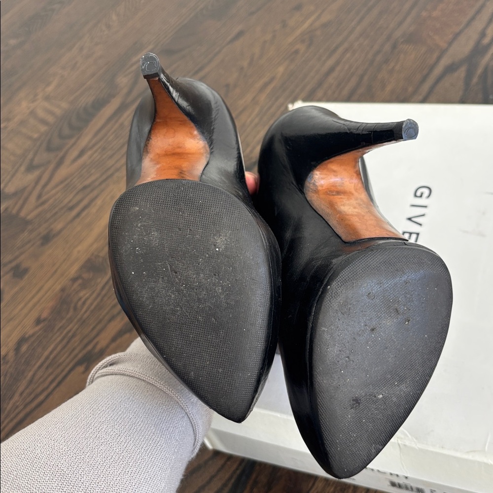 Givenchy Black Leather Heeled Boots, size 38 - Picture 9 of 9
